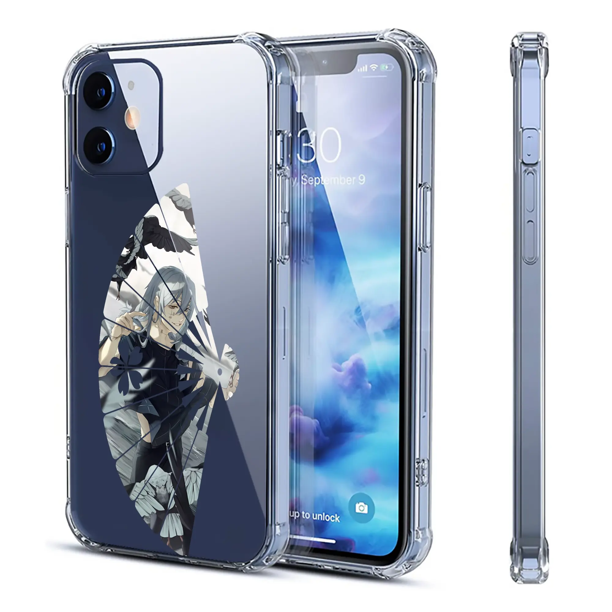 呪術廻戦 グッズ,真人 - IPhone 12シリーズ対応 ・ 透明スマホケース ・ クリアソフトケース ・ TPU素材 ・ 耐衝撃 ・ 高密着 ・ 防汚 防指紋 ・ 簡単着脱